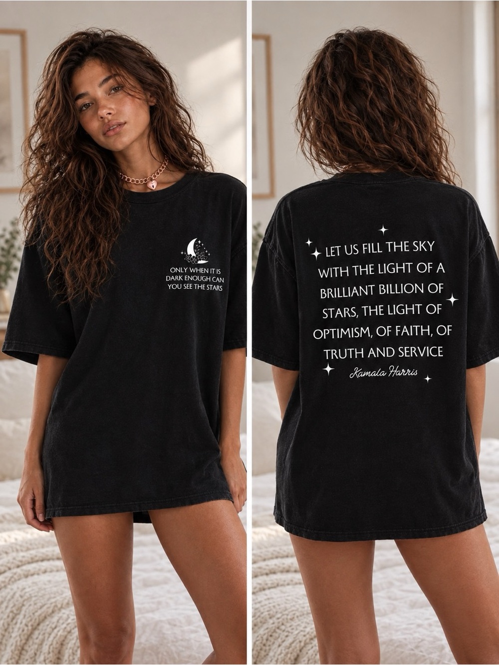 'ONLY WHEN IT IS DARK ENOUGH CAN YOU SEE THE STARS' Tee